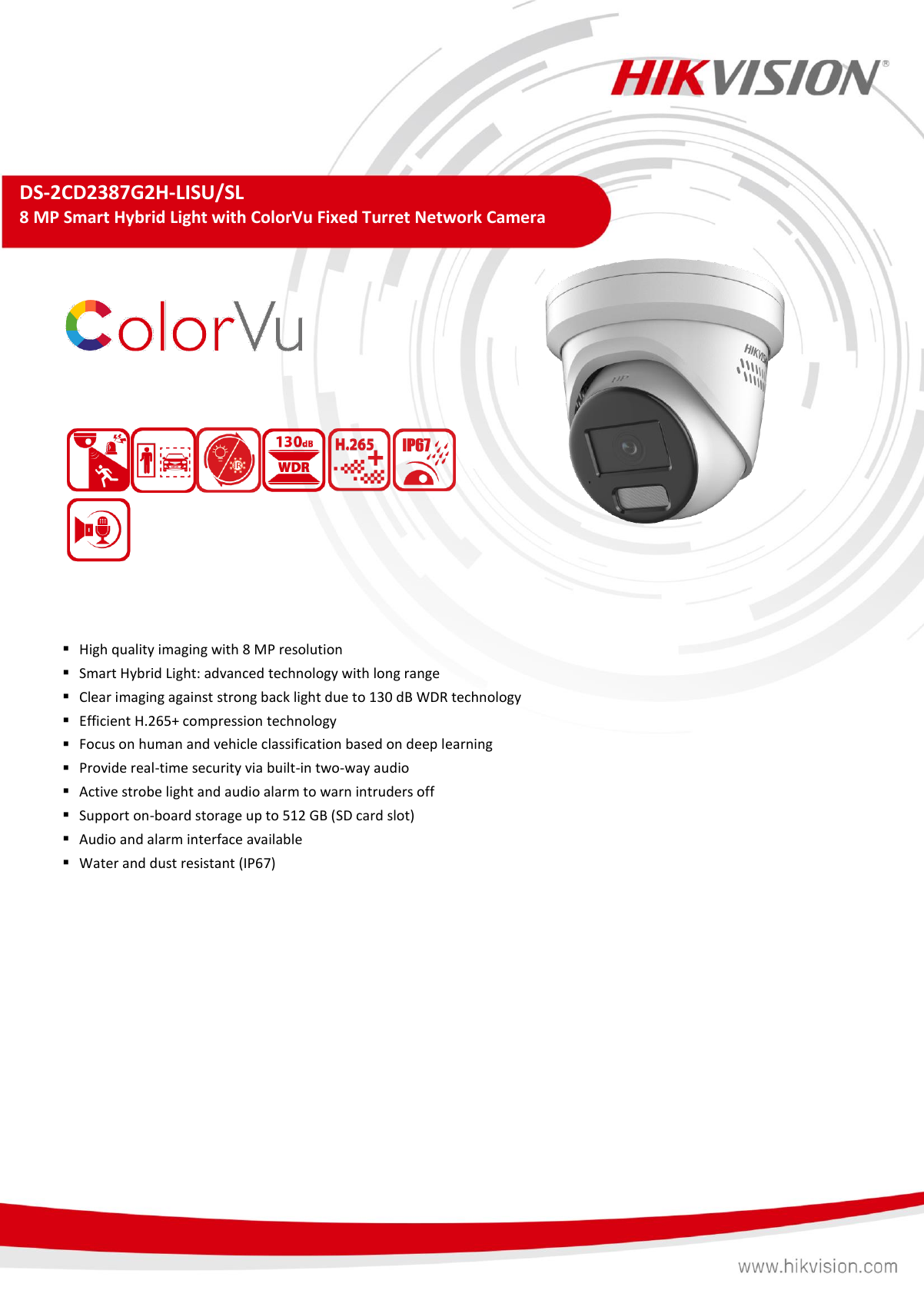 DS-2CD2387G2H-LISU/SL Data Sheet page 1