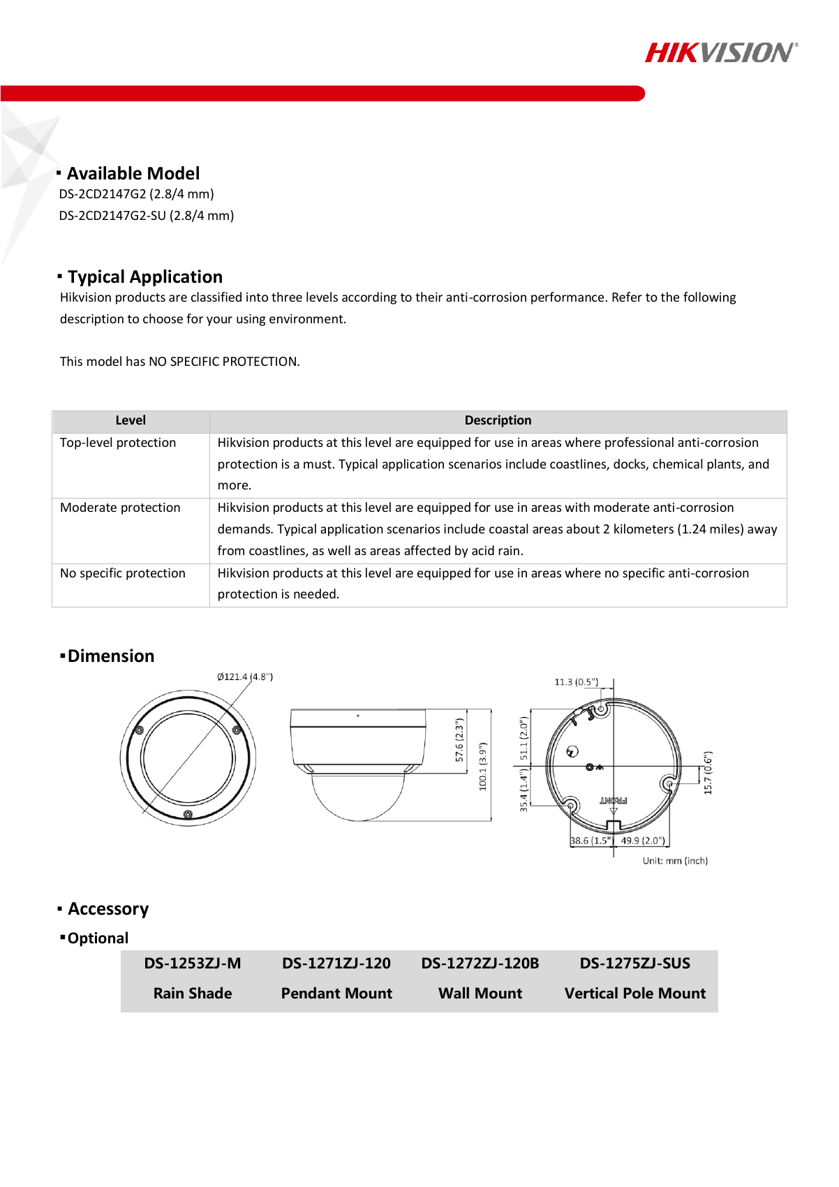 DS-2CD2147G2(-SU) Data Sheet page 5