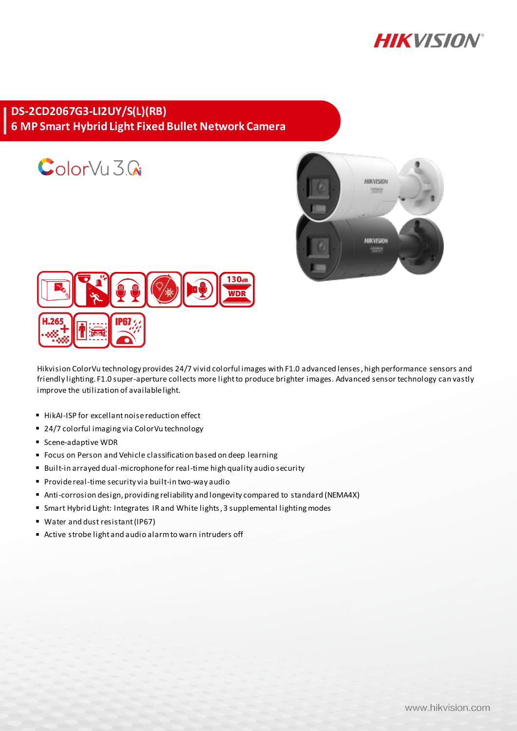 DS-2CD2067G3-LI2UY specification page 1
