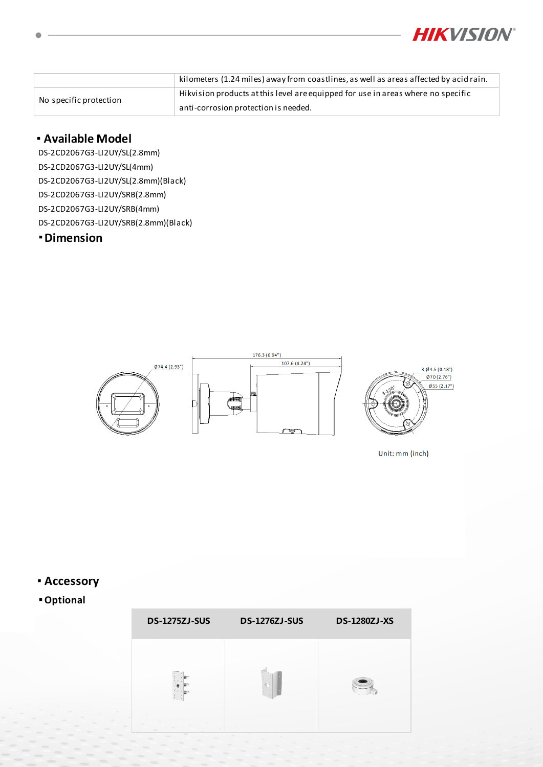 DS-2CD2067G3-LI2UY specification page 5