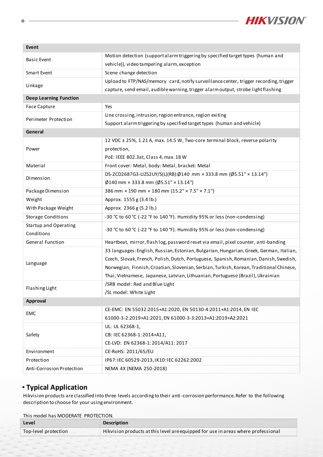 DS-2CD2687G3-LIZS2UY/S(L)(RB) Data Sheet หน้า 4