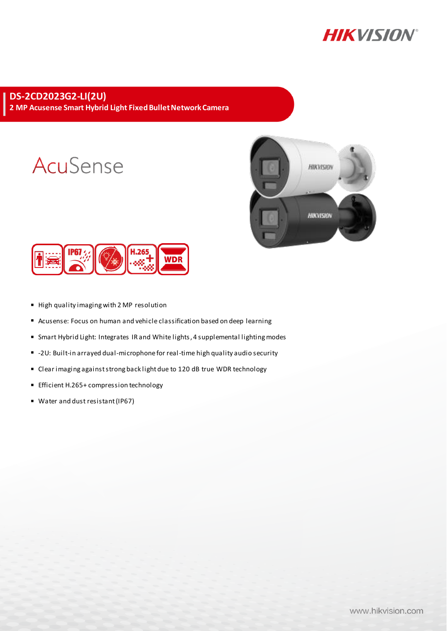 DS-2CD2023G2-LI(2U) Data Sheet หน้า 1