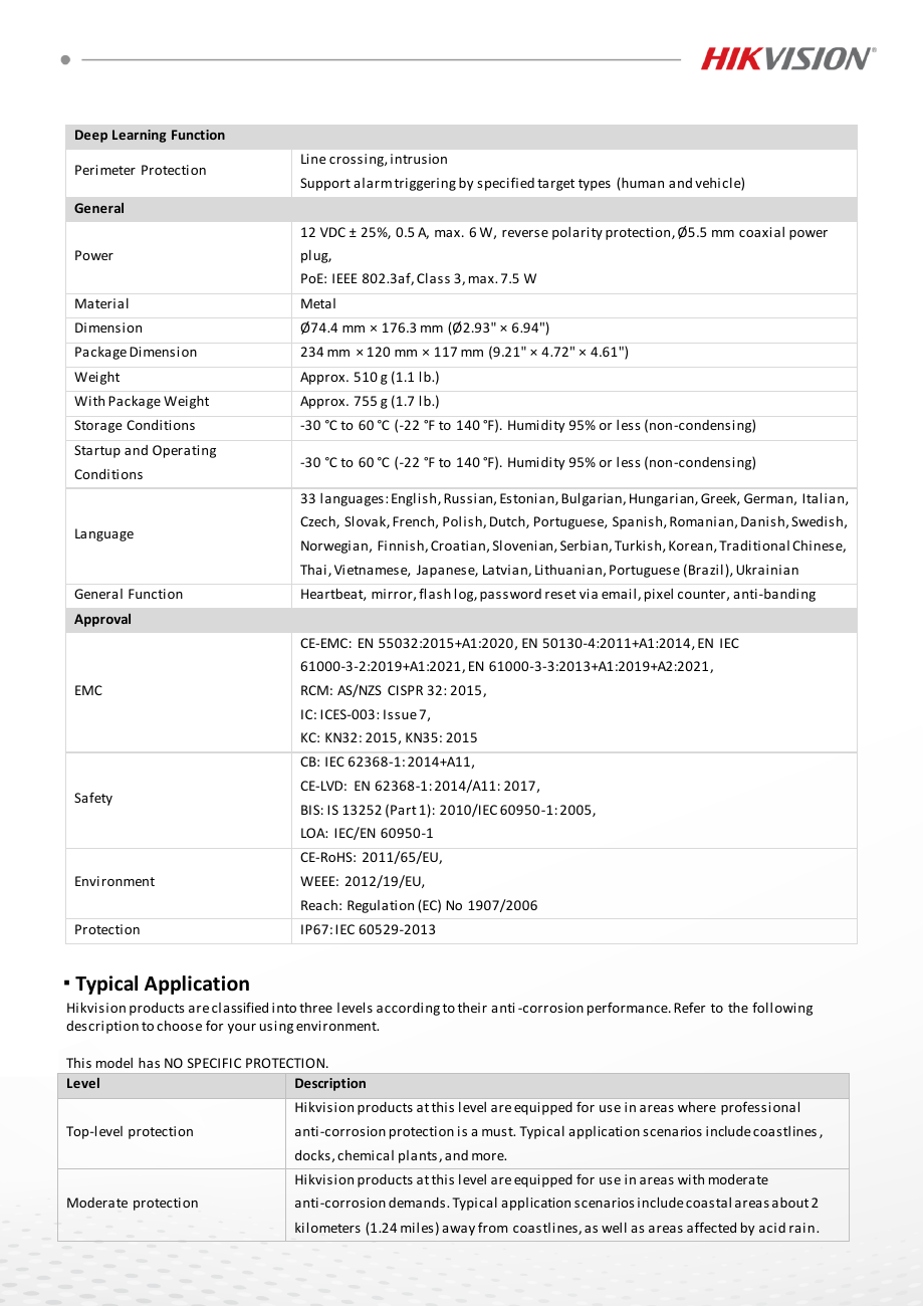 DS-2CD2023G2-LI(2U) Data Sheet หน้า 4