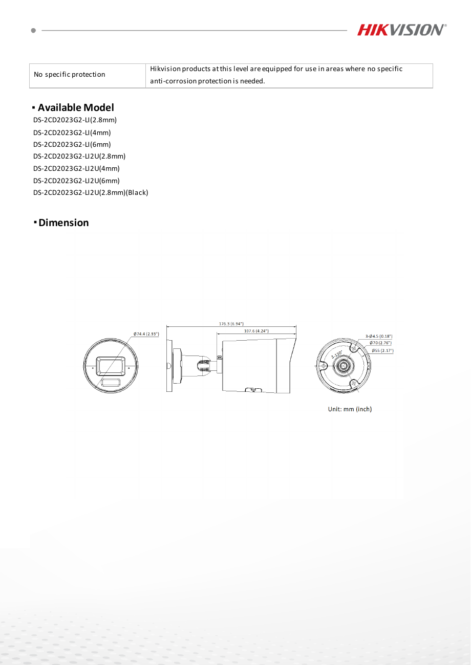 DS-2CD2023G2-LI(2U) Data Sheet หน้า 5