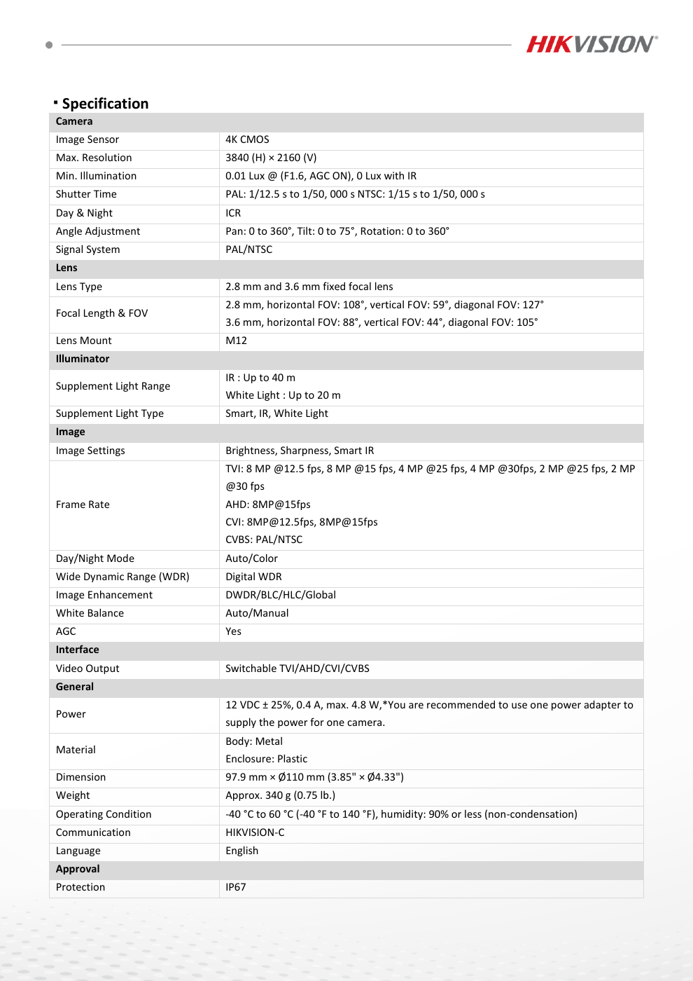 DS-2CE78U0T-LF สเปกหน้า 2