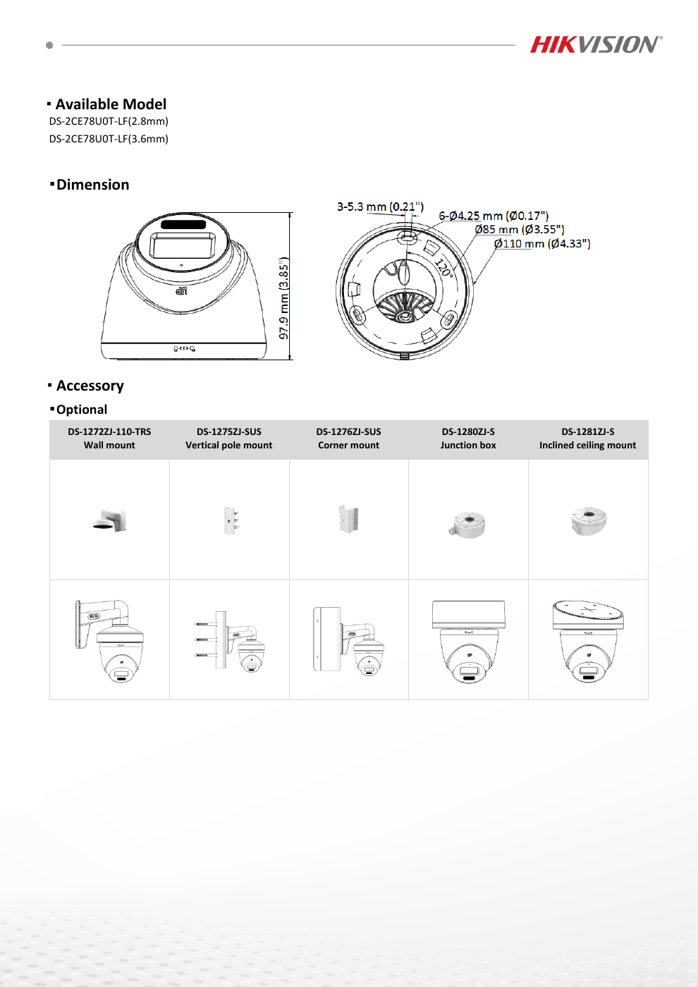 DS-2CE78U0T-LF สเปกหน้า 3