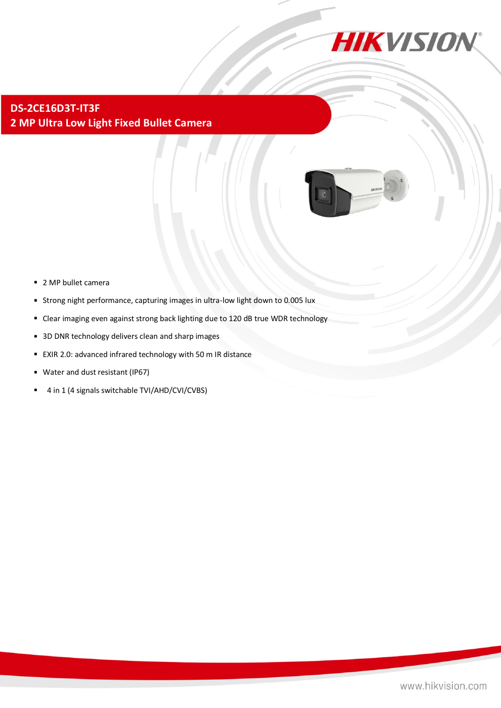 DS-2CE16D3T-IT3F เอกสารหน้า 1