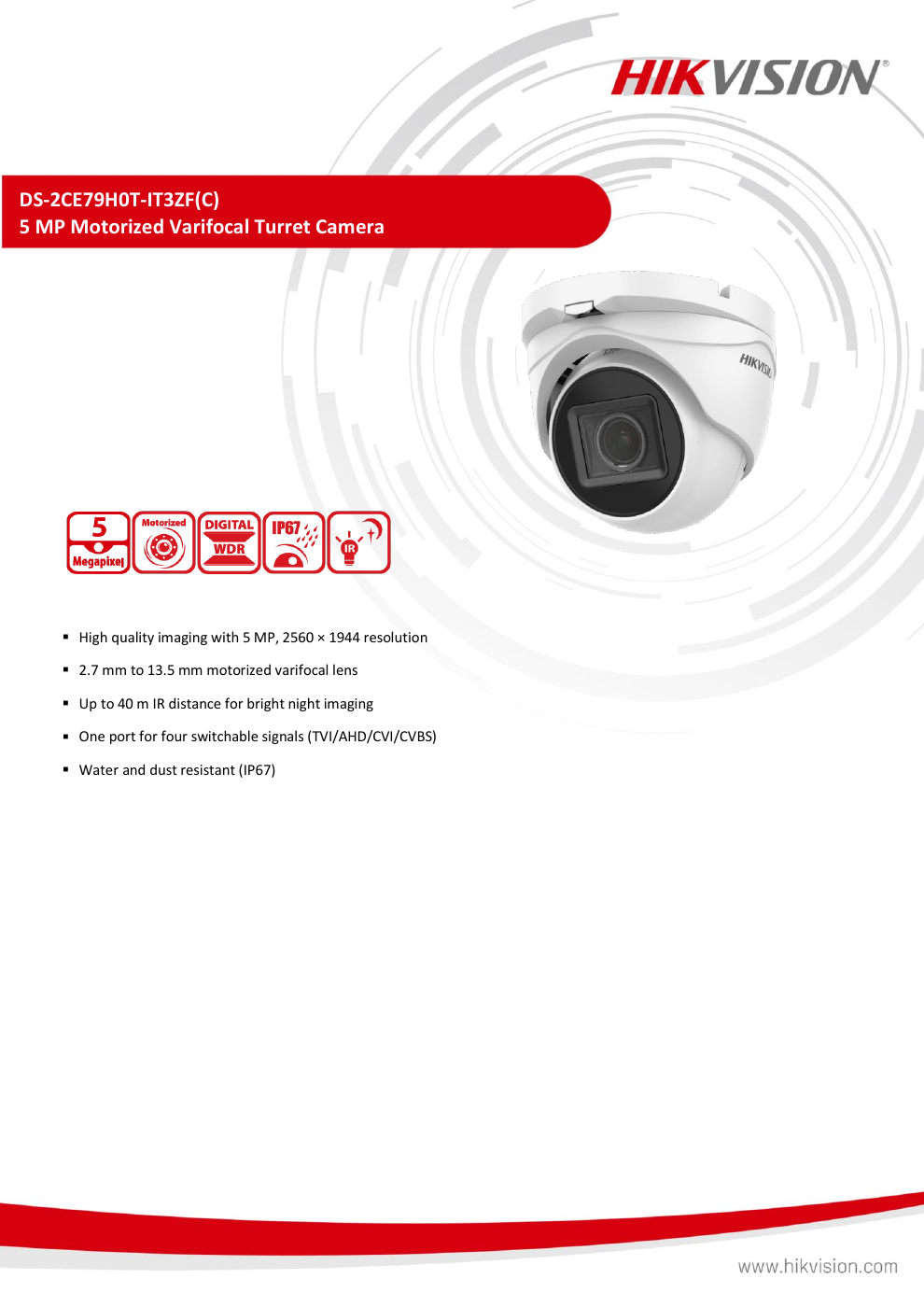 DS-2CE79H0T-IT3ZF(C) เอกสารหน้า 1