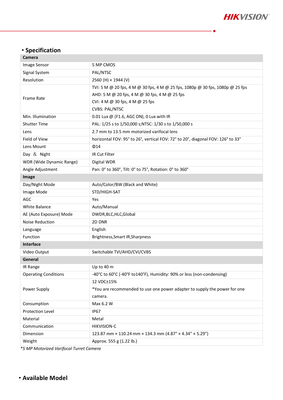 DS-2CE79H0T-IT3ZF(C) เอกสารหน้า 2