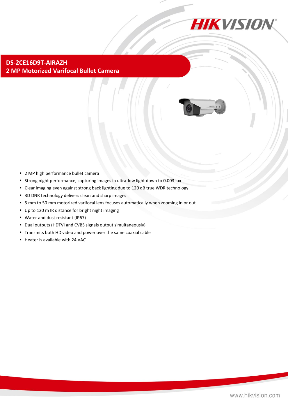DS-2CE16D9T-AIRAZH specification page 1