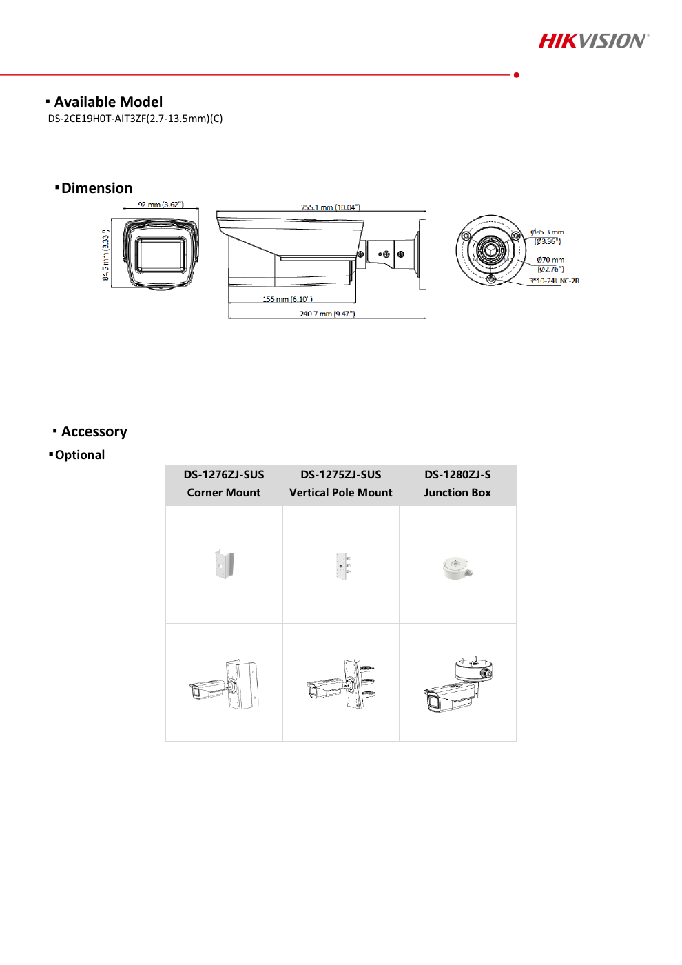DS-2CE19H0T-AIT3ZF(C) specification page 3