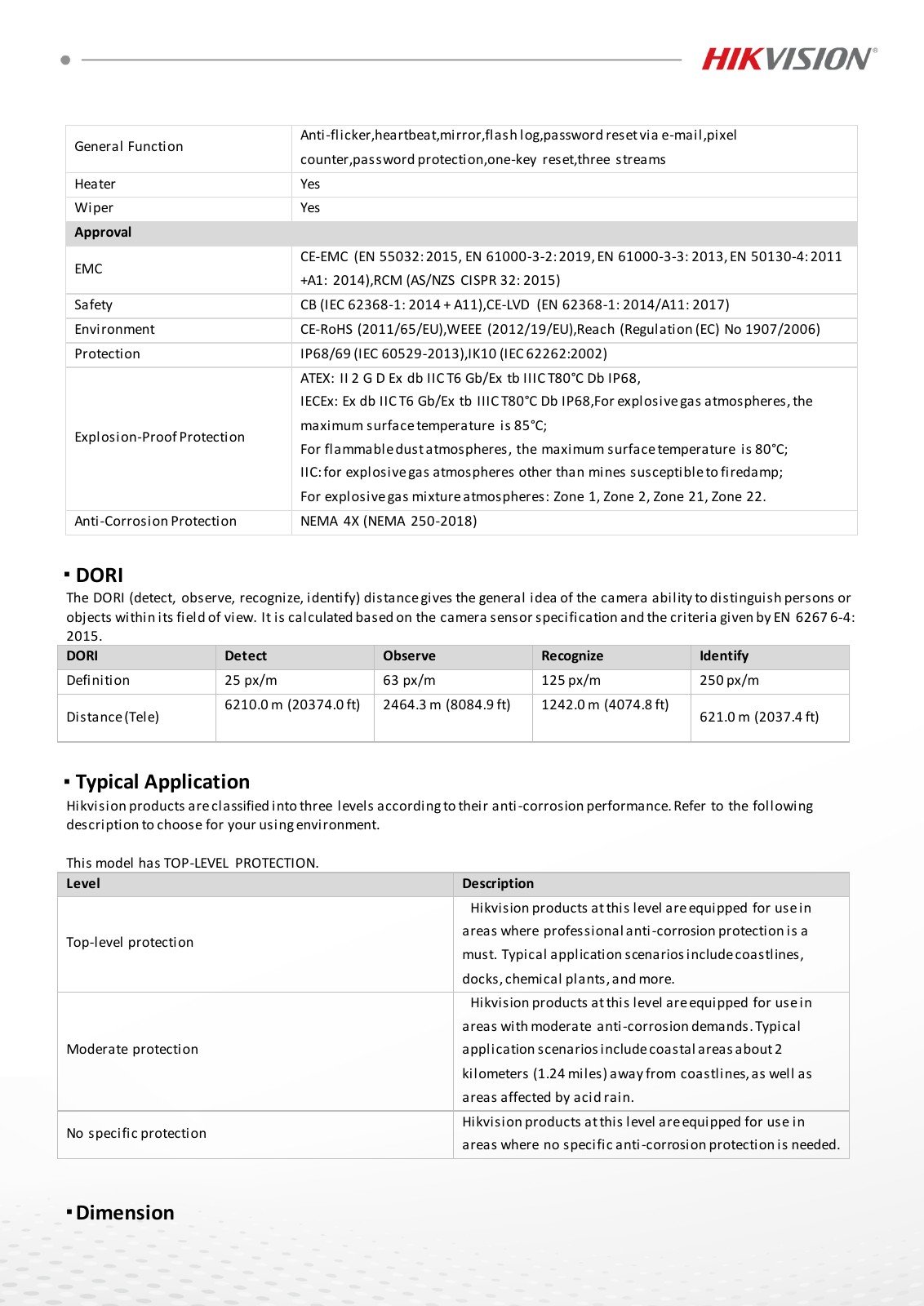 DS-2DY7845IXG-CXLWF(316L)(B) Data Sheet หน้า 5