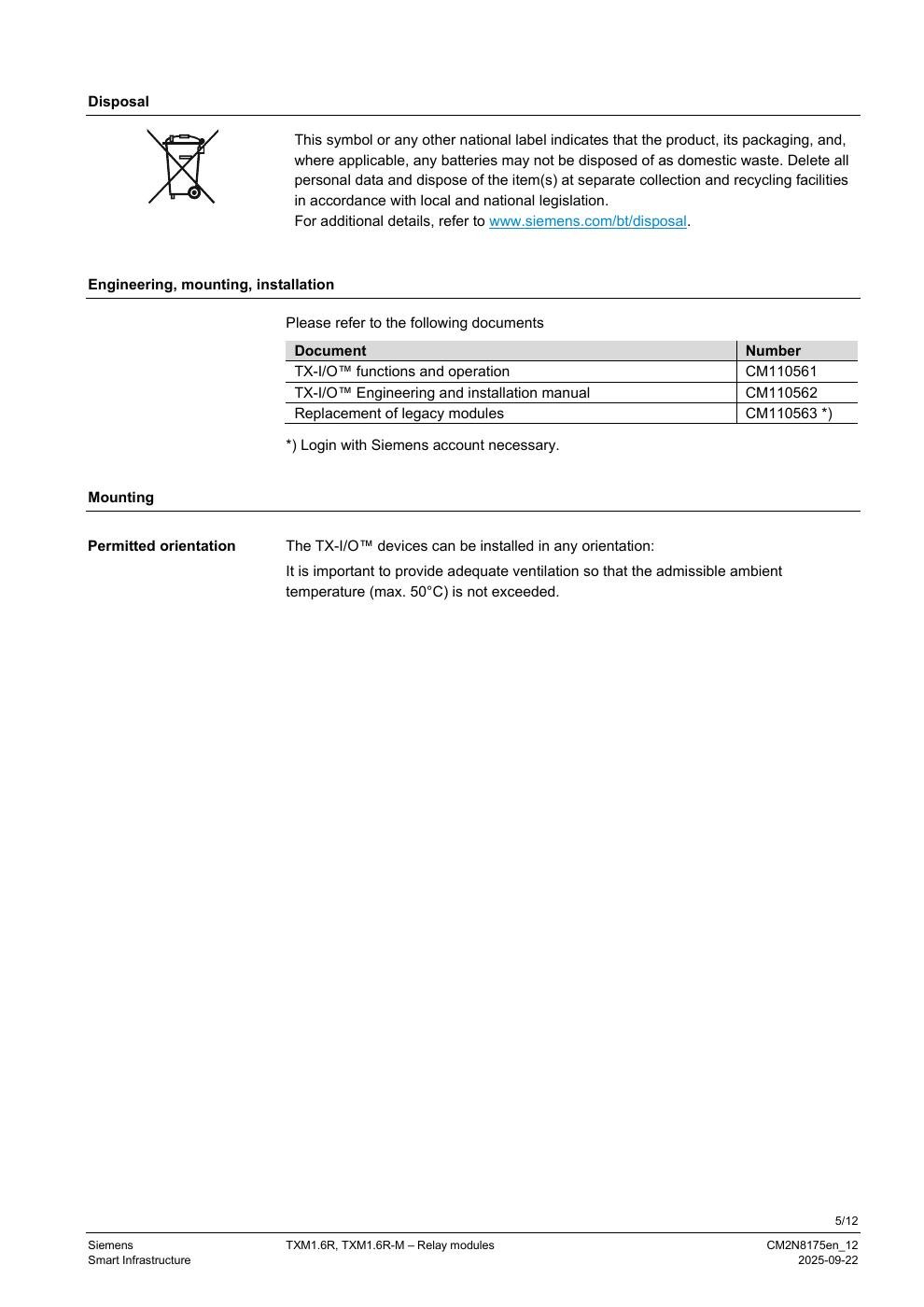 SIEMENS TXM1.6R Data Sheet หน้า 5