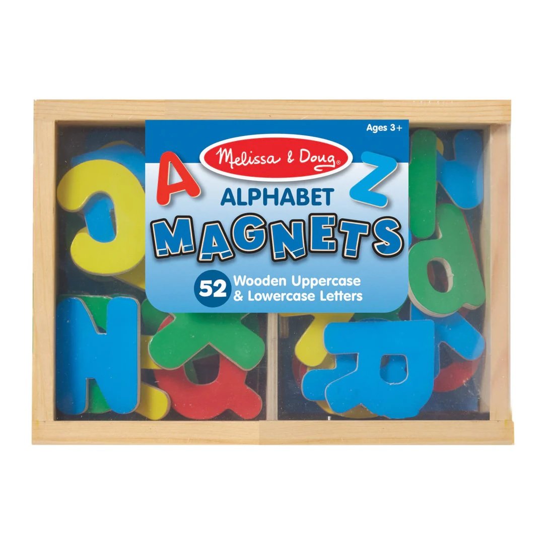 [52ชิ้น] รุ่น 448 แม่เหล็กตัวอักษร ABC อักษรเล็ก & อักษรใหญ่ Melissa & Doug Wooden Letter Alphabet Magnets