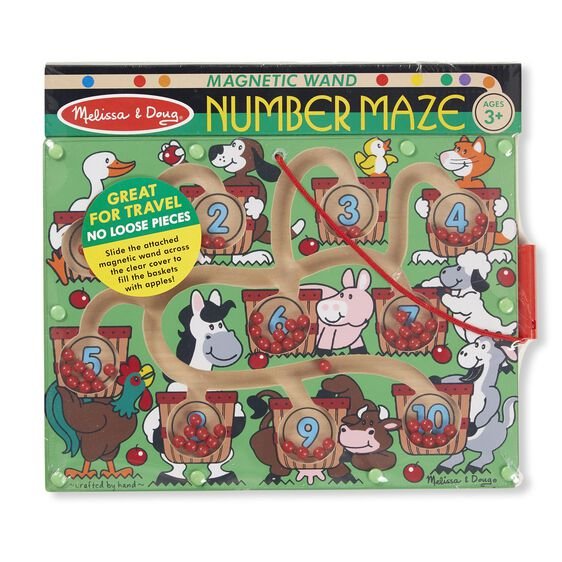 [ไม่มีชิ้นส่วนหลุดได้] รุ่น 2280 เขาวงกตฝึกนับเลขชนิดแม่เหล็ก Melissa & Doug Magnetic Number Maze