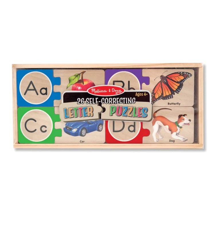 [จับคู่พัซเซิล] รุ่น 2541 พัซเซิลจับคู่ตัวอักษร เรียนรู้ตัวอักษร A-Z และอักษรเล็ก Melissa & Doug A-Z Self-Correcting Alphabet Puzzle