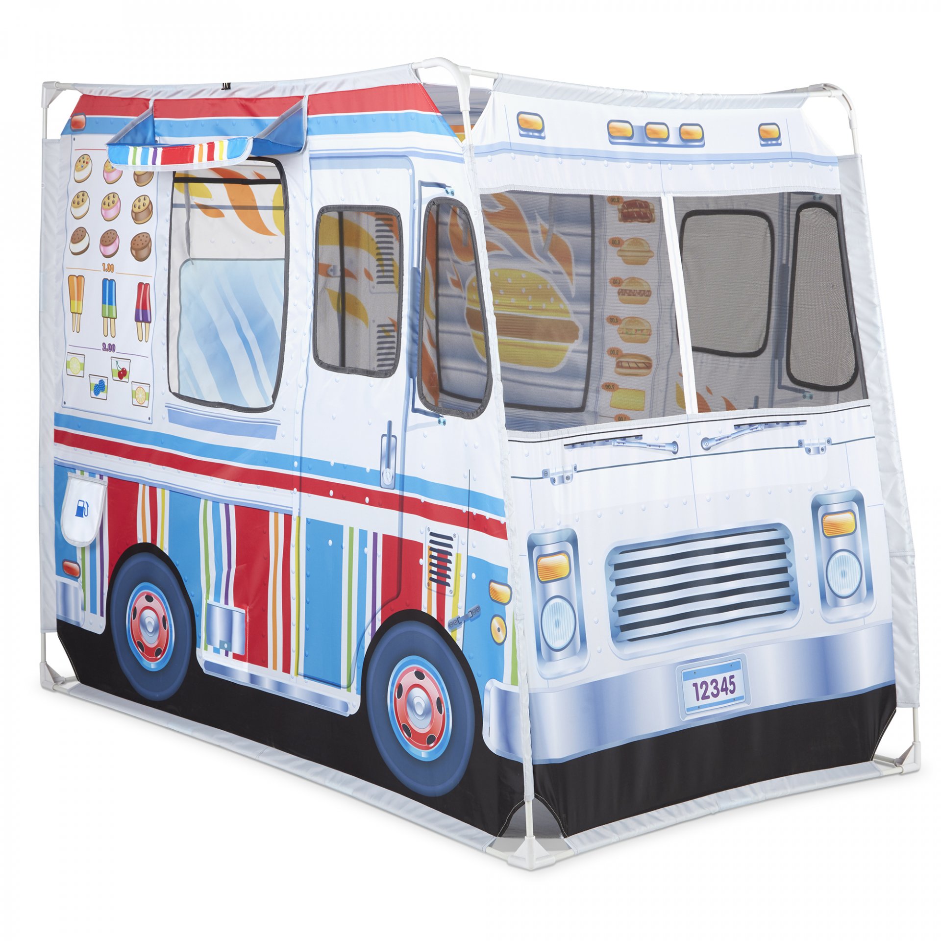 [เต๊นป๊อปอัพ] รุ่น 32101 ชุดเต๊นป๊อปอัพ Food Cart โครงเหล็ก พับเก็บได้  Melissa & Doug Food Truck Play Tent