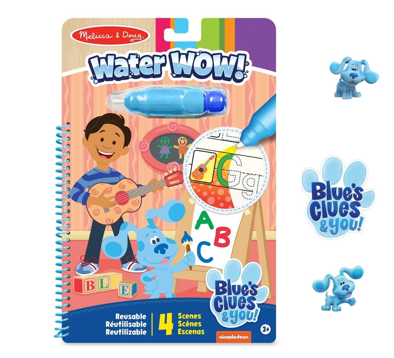[New!! ระบายน้ำ+รียูส Blues] รุ่น 33000 ระบายสีน้ำ Blue's Clues & You! Water Wow รุ่น Alphabet รีวิวดีใน Amazon USA ฝึกการออกแบบตกแต่ง เสริมสร้างจินตนาการ ไม่เหมือนใคร