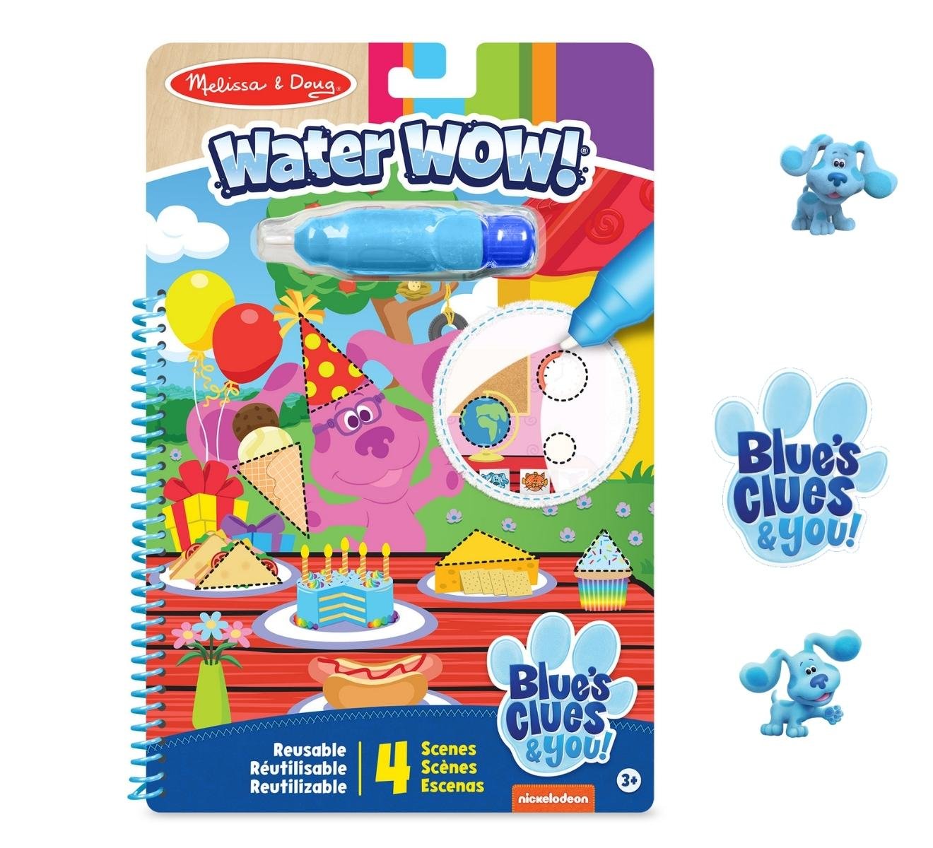 [ระบายน้ำ+รียูส Blues] รุ่น 33002 ระบายสีน้ำ รุ่น Shapes Melissa & Doug Blue's Clues & You! Water Wow Shapes