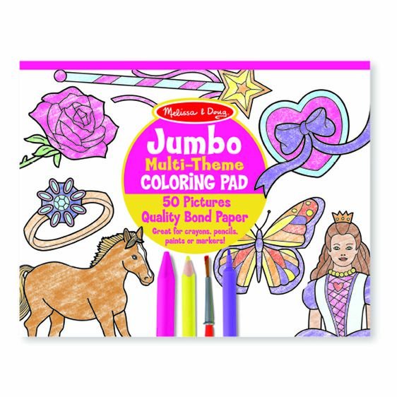 [50แผ่นจัมโบ้] รุ่น 4225 สมุดระบายสีจัมโบ้รุ่นเจ้าหญิง ฉีกแบ่งเล่นได้ Melissa & Doug Jumbo Coloring Pad -Pink
