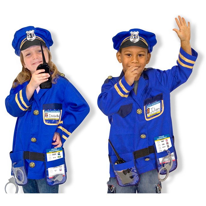[ชุดอาชีพเด็ก] รุ่น 4835 ชุดแฟนซีตำรวจ ฟรีไซส์ 3-6 ขวบ สูง 100-135 cm Melissa & Doug Police Role Play Costume Set