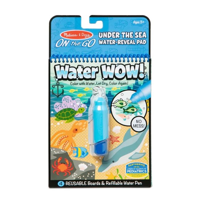 [ระบายน้ำ+รียูส] รุ่น 9445 สมุดระบายสีด้วยน้ำรียูสซาเบิล ชุดใต้ทะเล พร้อมปากกาแบบเติมน้ำได้ Melissa & Doug Water Wow! Under The Sea