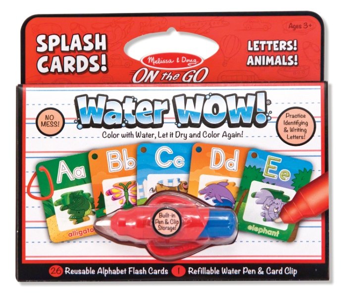 [26แผ่น ระบายน้ำ+รียูส] รุ่น 5236 ชุดแฟลชการ์ดระบายด้วยน้ำ ชุดตัวอักษร A-Z Melissa & Doug Splash Card Water Wow Reusable Alphabet