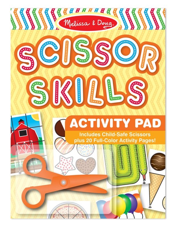 [20แผ่น+กรรไกรเซฟตี้] รุ่น 2304 ชุดกรรไกรฝึกตัดสำหรับเด็ก Melissa & Doug Scissors Skills Activity Book