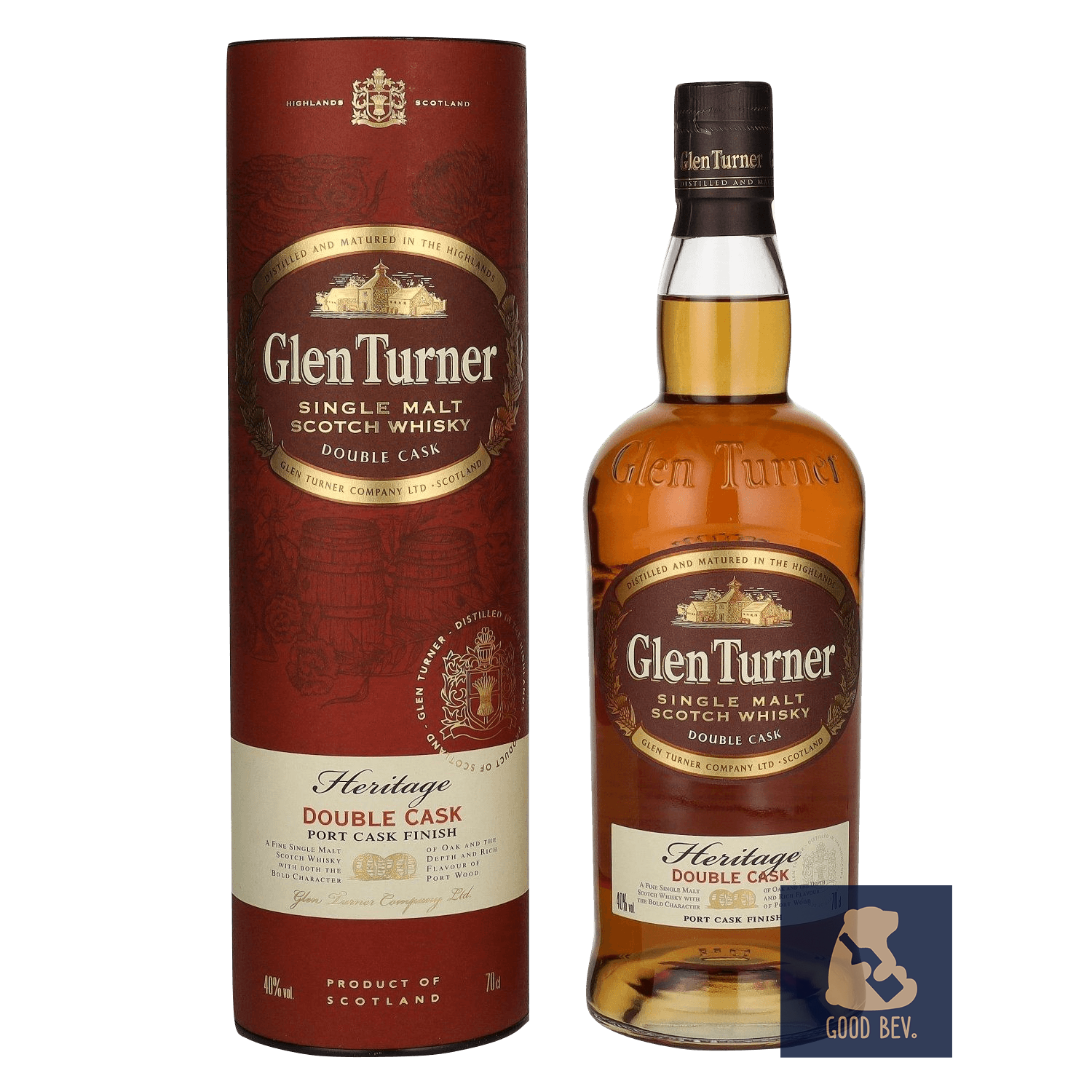 Glen Turner Heritage DOUBLE CASK Port Cask Finish 40% Vol. 0,7l in Giftbox