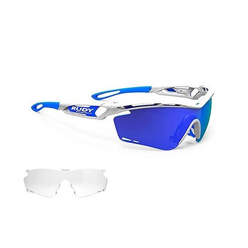 Tralyx Olympics Limited Edition White Carbon / 2 lenses ( Multilaser Blue + Transparent)