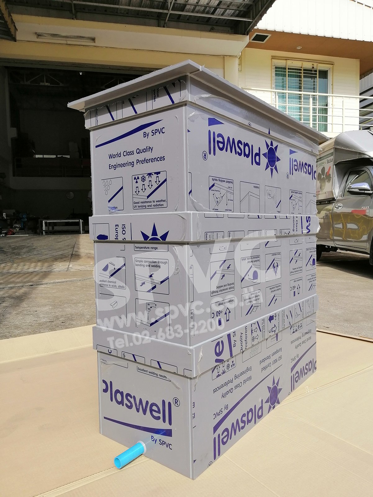 ถังพีวีซี (PVC Tank) รับผลิตถัง PVC ถังไลน์ชุบ ถังเคมี