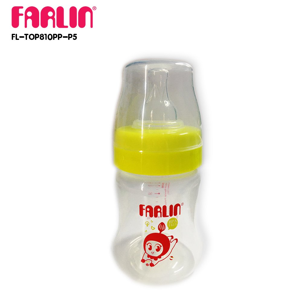 FARLIN ขวดนม PP คอกว้าง 140 ml รุ่น FL-TOP810PP-P5 (PP Feeding Bottle)