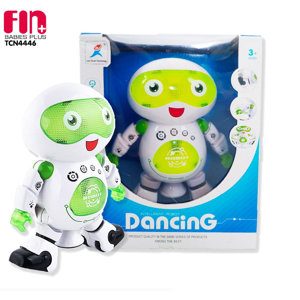 FIN หุ่นยนต์ของเล่นแสนน่ารักมีแสงไฟ มีเสียง เต้นหมุนได้ Dancing robot toy รุ่น TCN4446