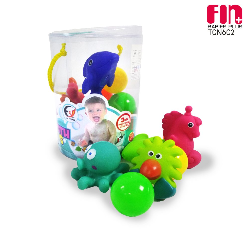FIN ชุดยางบีบมีเสียงและลูกบอล บรรจุ13ชิ้น Squeeze toys with ball set รุ่น TCN6C2