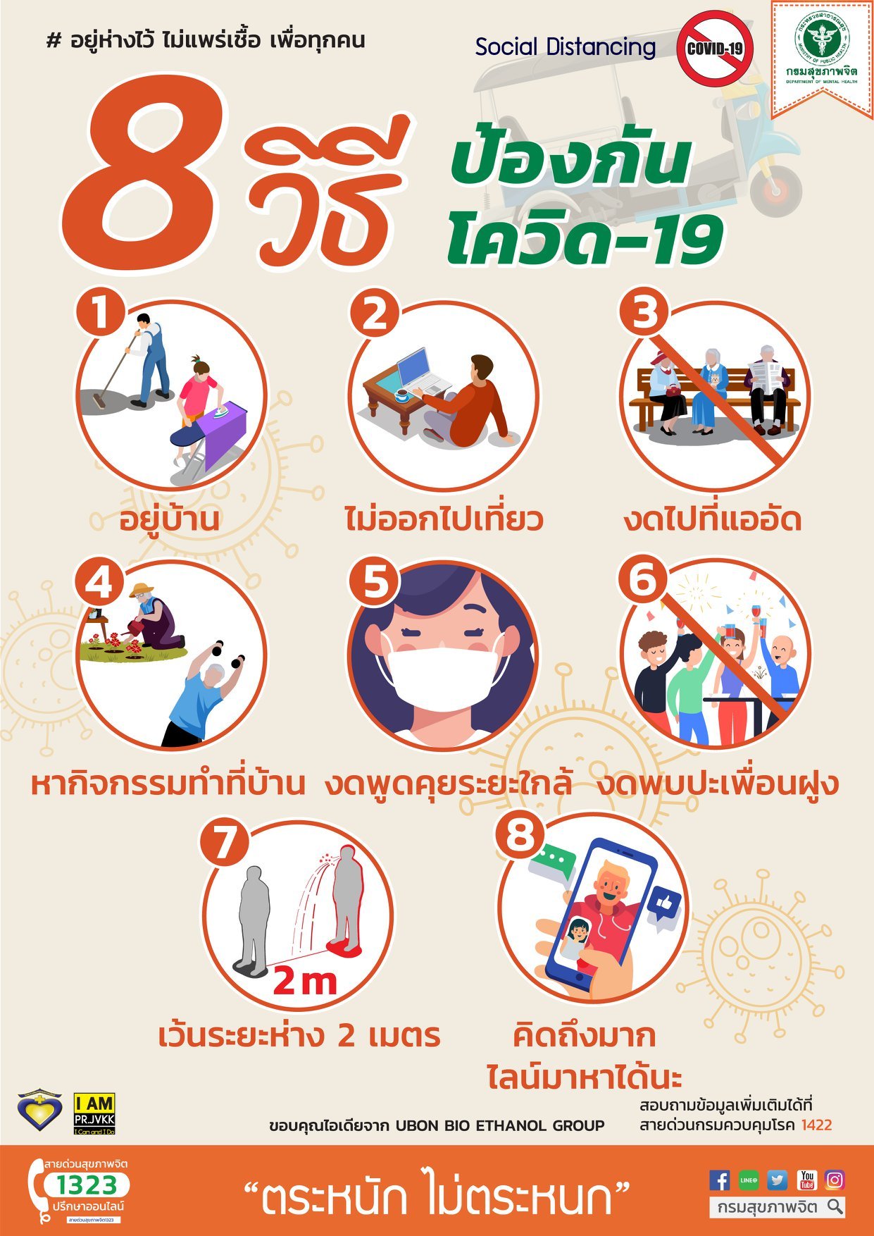 8 วิธีป้องกัน Covid-19