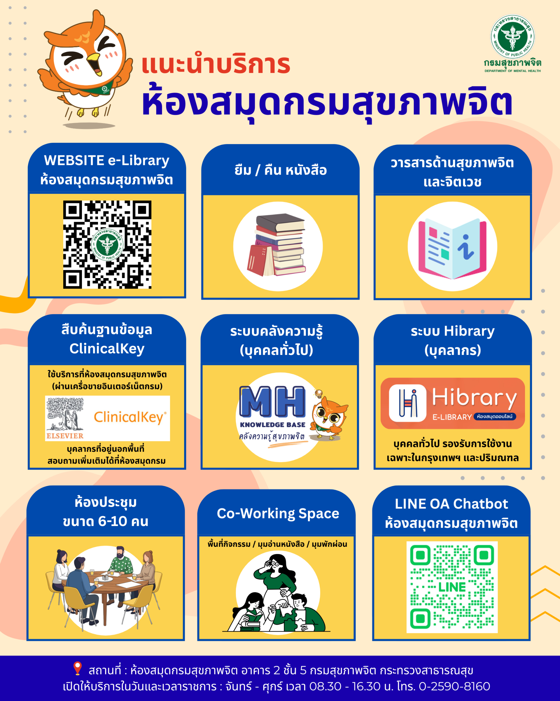 ห้องสมุดกรมสุขภาพจิต: ครบทุกมิติความรู้และพื้นที่ใช้งานในที่เดียว