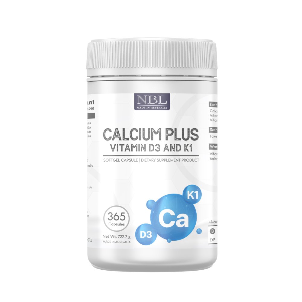 NBL Calcium Plus Vitamin D3 & K1 (365 Capsules) nblhealth