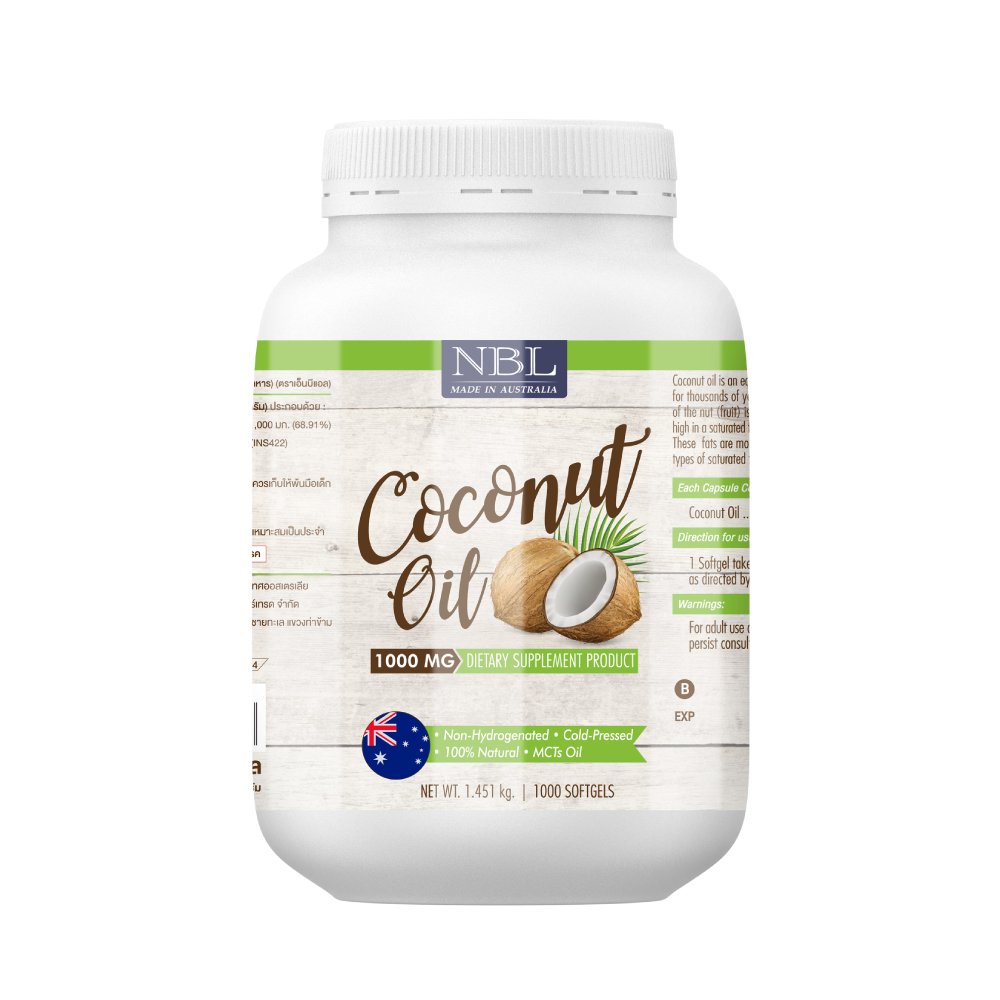 NBL Coconut Oil 1000 mg (1000 Capsules) nblhealth