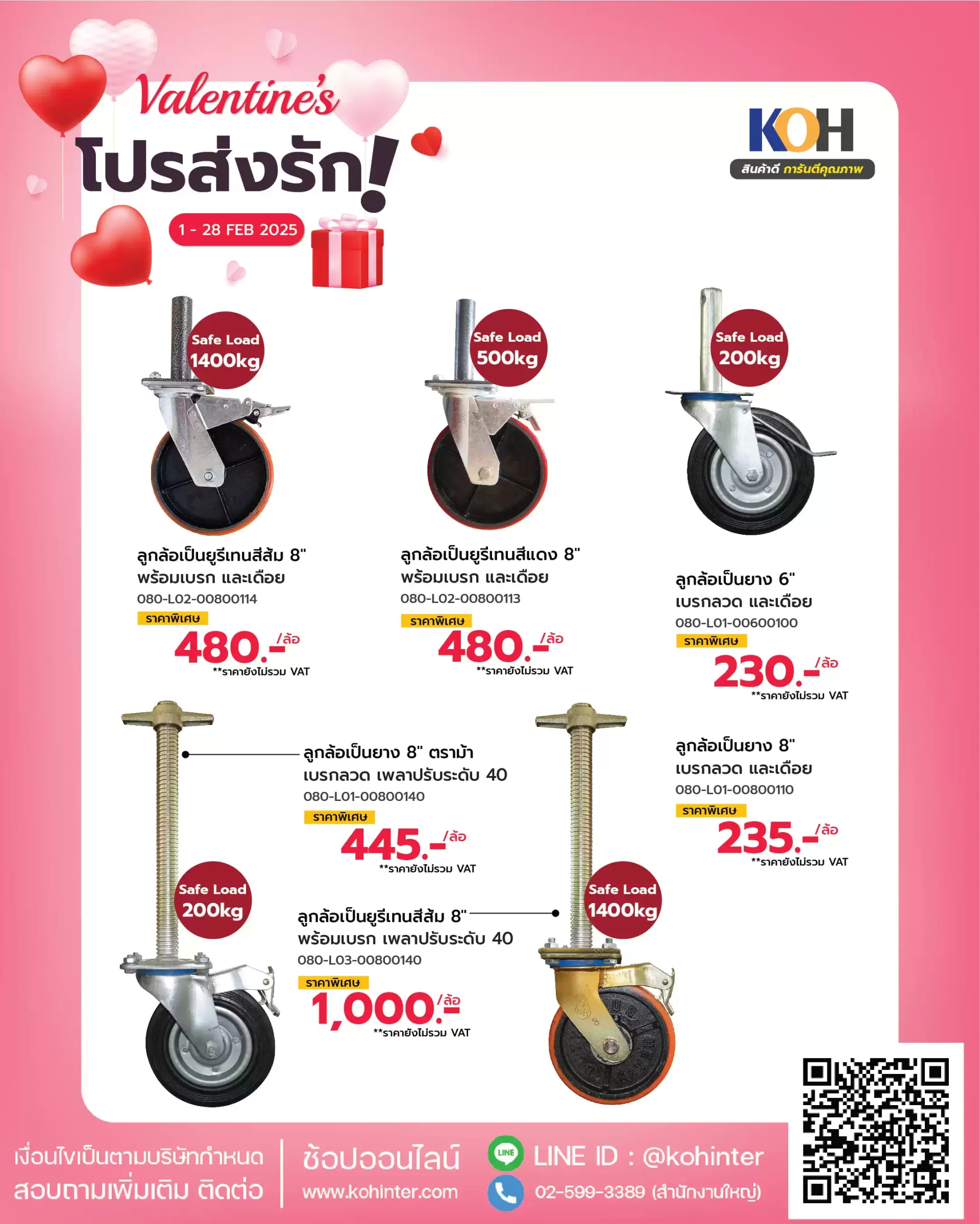 โปรโมชั่นวัสดุก่อสร้างเดือนกุมภาพันธ์