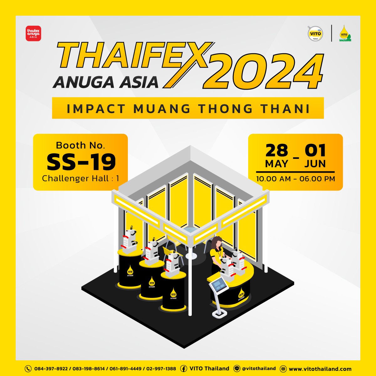 Prepare to meet VITO THAILAND at THAIFEX ANUGA ASIA 2024.