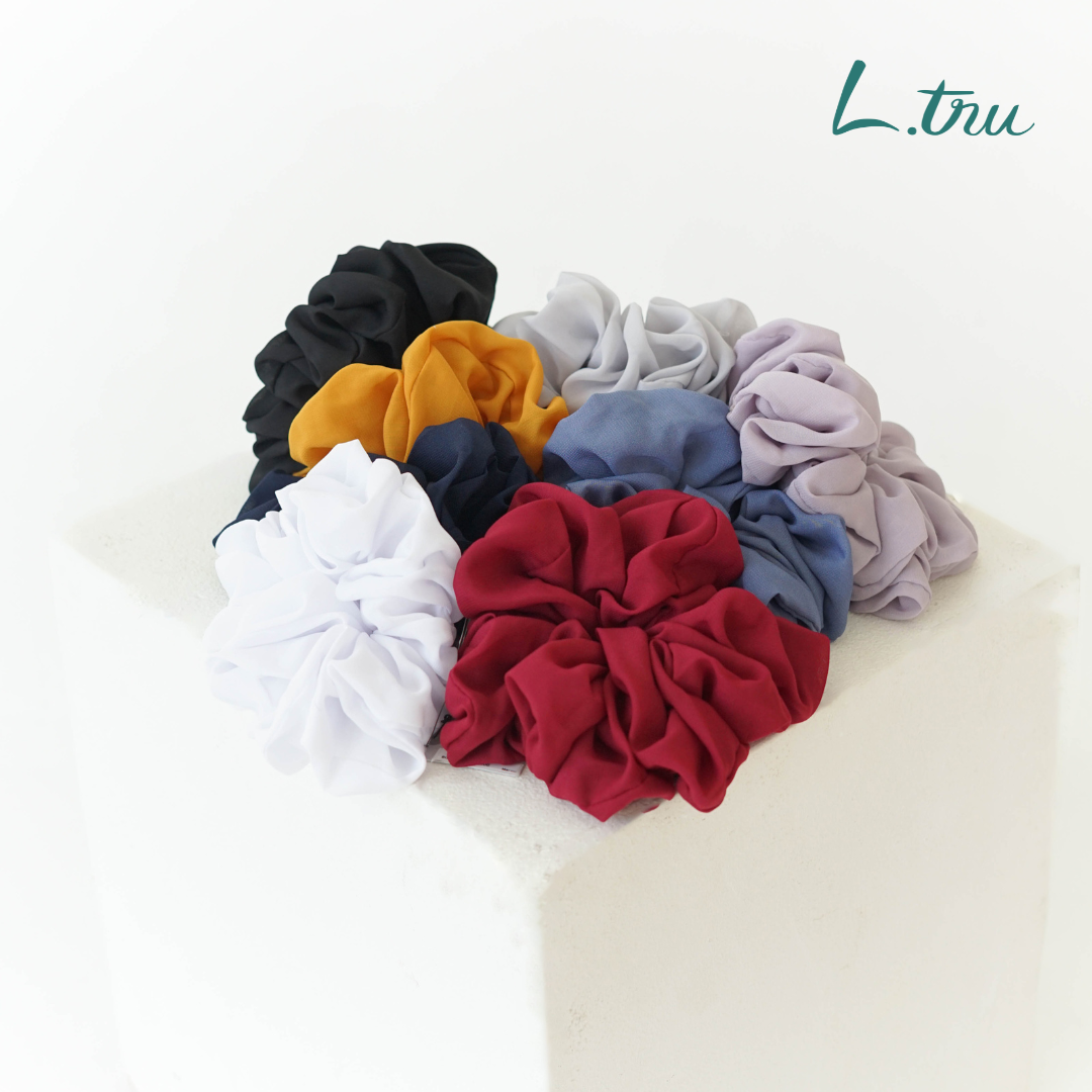 L.tru – Scrunchie Ikat Rambut Cepol Hijab Anti Pusing | Scrunchie Aesthetic