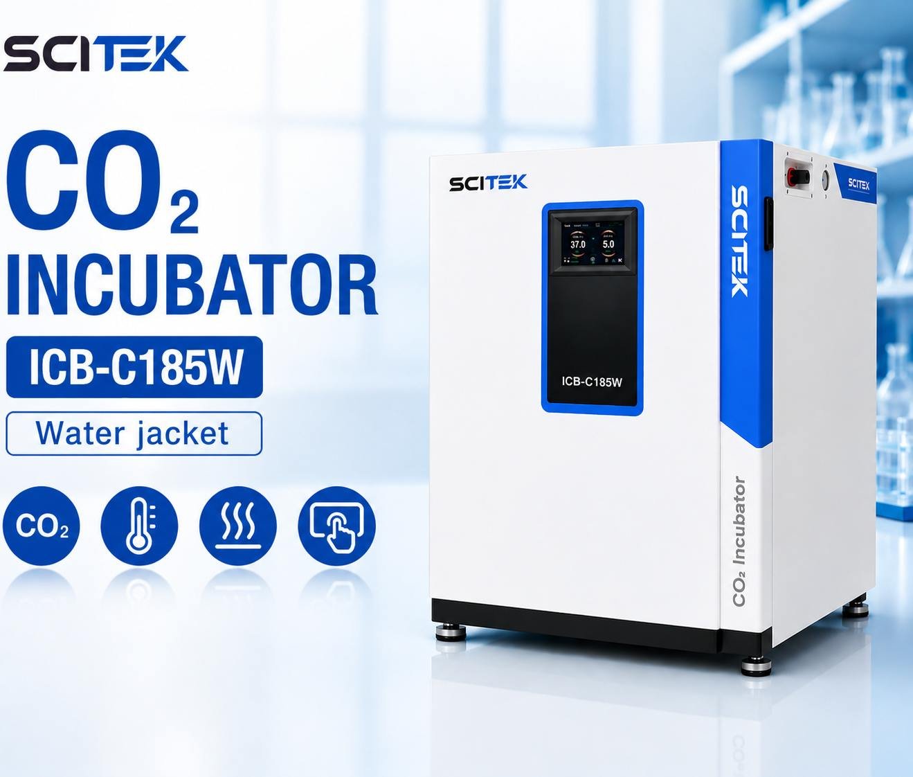 SCITEK ICB-C185W CO2 Incubator 185 ลิตร