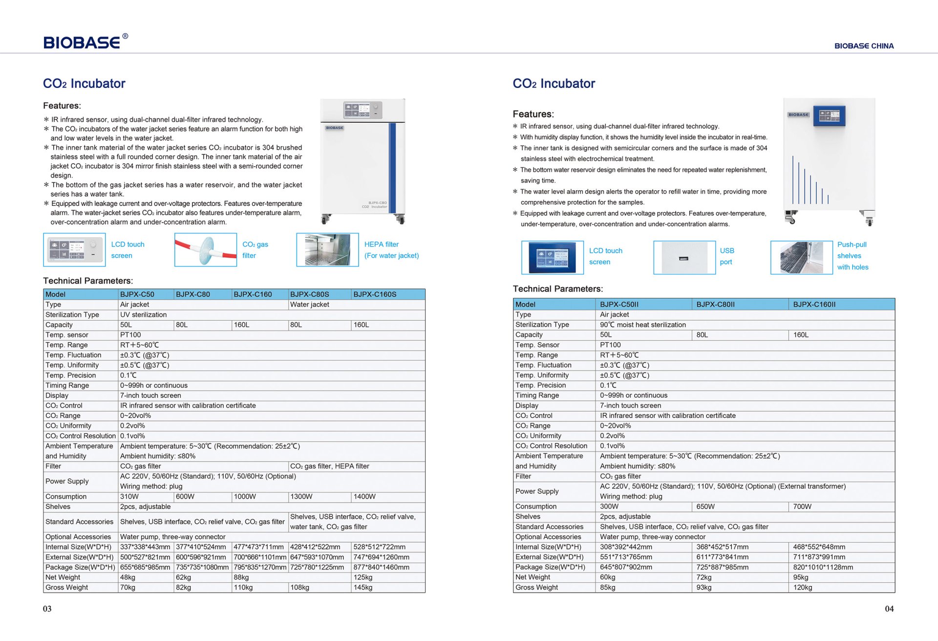 Catalog BIOBASE BJPX-C80II พร้อมตารางสเปก
