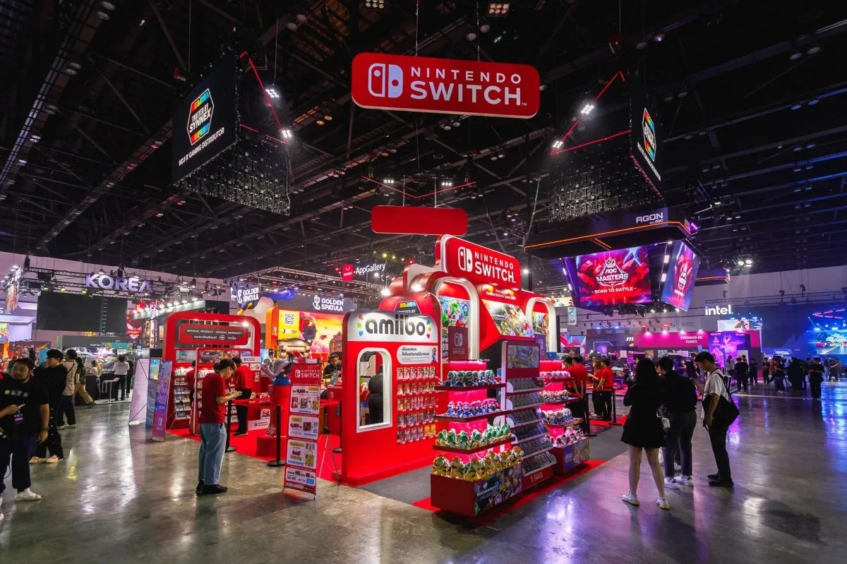 ภาพกว้างบูธ Nintendo Switch ใน Thailand Game Show 2024