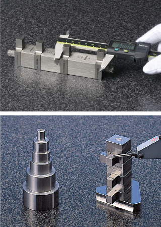 Example of a gage for checking  caliper accuracy