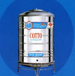 ถังน้ำสแตนเลสก้นนูน COTTO CS-500 ขนาด 500 ลิตร พร้อมขาตั้ง