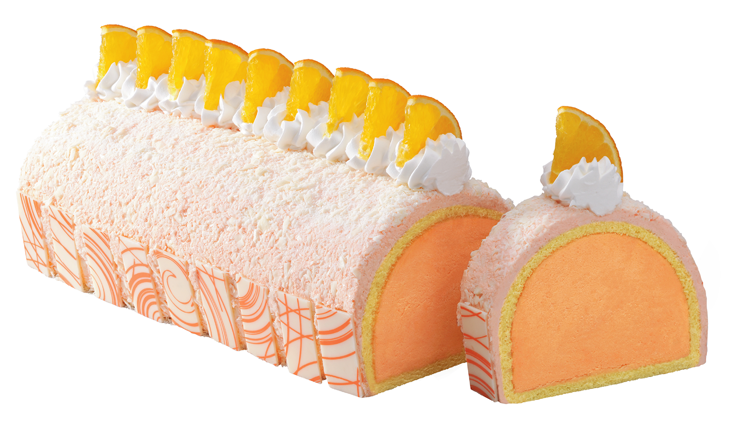 Bud's Ice Cream Cake Roll Orange Sherbet (2 Lb.)