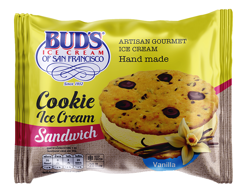 Bud's Cookie Ice Cream Sandwich (Vanilla)