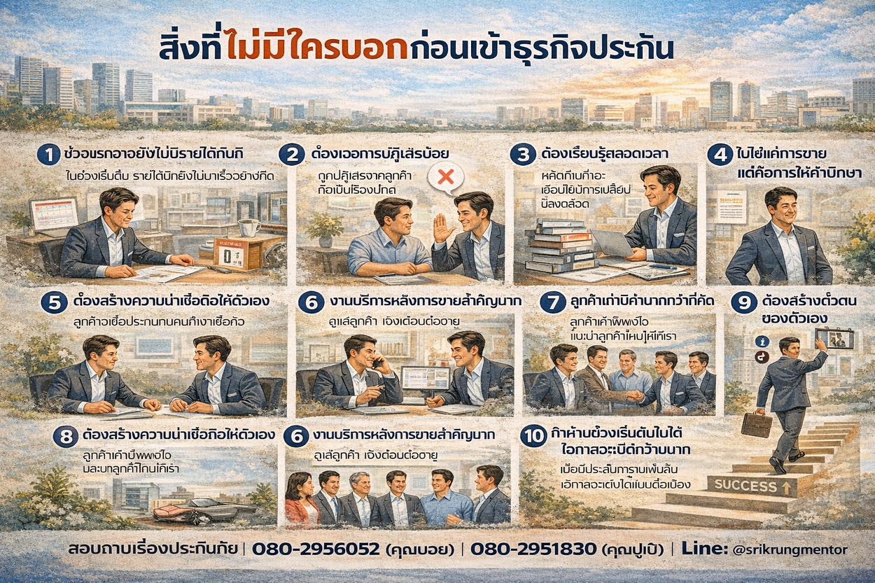 สิ่งที่ไม่มีใครบอกก่อนเข้าธุรกิจประกัน