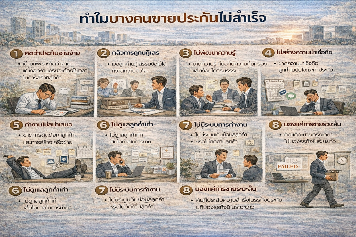 ทำไมบางคนขายประกันไม่สำเร็จ